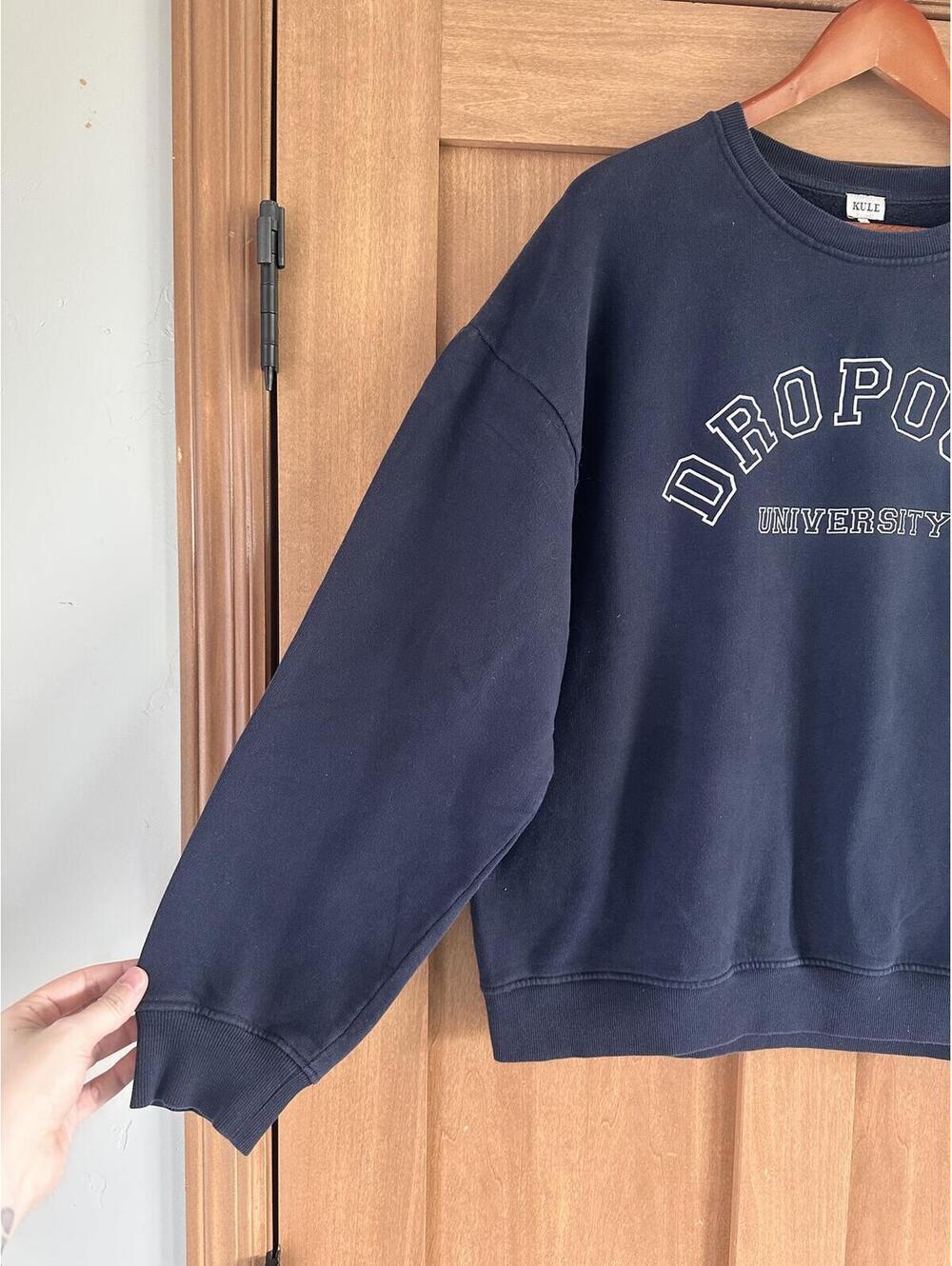 KULE Organic Cotton Raleigh Dropout University Crewneck Sweatshirt Women’s Large - Picture 3 of 11